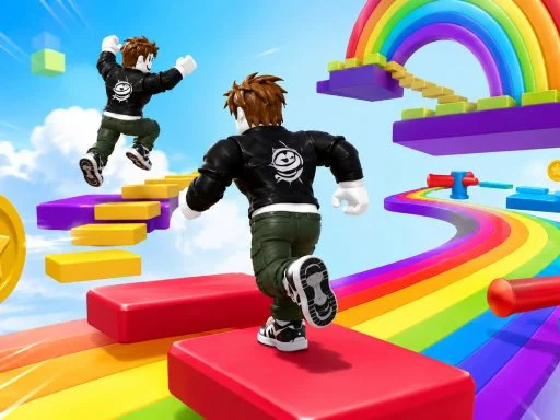 Obby Rainbow Parkour Two Player - 777SLOTS