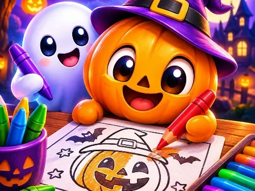 Easy Halloween Coloring Quest - 777SLOTS